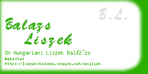 balazs liszek business card